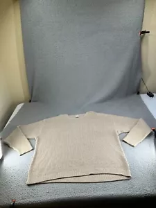 Maglione vintage LL Bean uomo 2XLT beige anni 90 USA pesante spesso pescatore - Foto 1 di 18