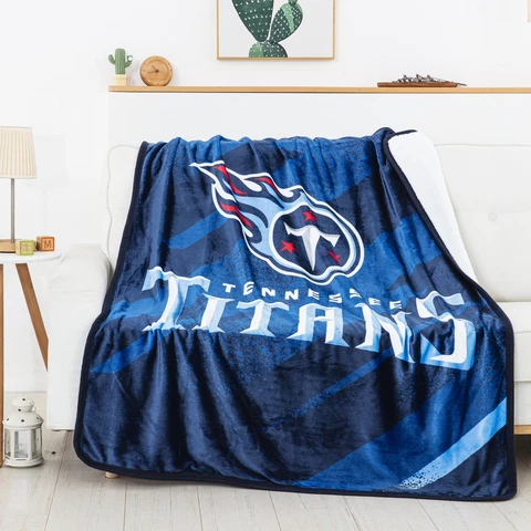 Northwest NFL Tennessee Titans Velocity Silk Touch Sherpa Throw Blanket, 50x60 Cover