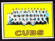 1967 TOPPS #354 CHICAGO CUBS TEAM CARD W/ERNIE BANKS/B. WILLIAMS/SANTO/JENKINS