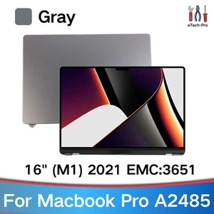 Conjunto de pantalla A2485 para MacBook Pro A2485 M1 EMC 3651 pantalla LCD completa gris - Imagen 1 de 7