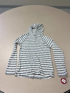 SO Brand Girls Size 14-16 Grey Pullover Hoodie Striped Nwt 109 - Picture 1 of 9