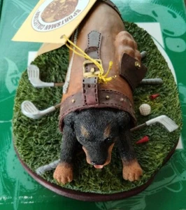 FIGURA DE PERRO FLAMBRO SPORTSMAN COLECCIÓN 4367 - ""Agujero en uno"" - Nueva - Imagen 1 de 9