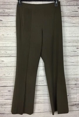 Etcetera женщин коричневый плоский спереди пинтак складки эластичной платье брюки размер 2 - Изображение 1 из 4