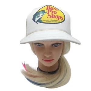Cappello snapback vintage Base Pro Shops logo basso stile camionista bianco + maglia marrone - Foto 1 di 5