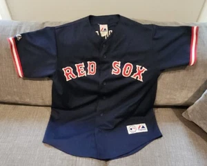 Authentisches majestätisches Boston Red Sox Trikot blau genäht kurz Schilling #38, M-LRG - Bild 1 von 12