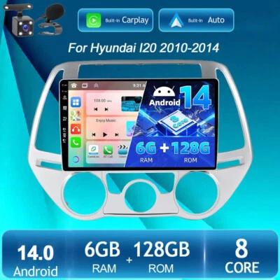 6GB+128GB Autoradio Android 14 Für Hyundai I20 2010-2014 DAB GPS CarPlay DSP AHD - Bild 1 von 4
