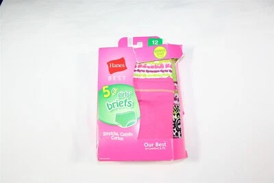 932X02 Hanes GHBBR5 Los mejores calzoncillos suaves y geniales para niñas paquete de 5 12 surtidos Foto 1 de 2