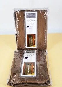 2 CROSCILL Home New 48" W. x 95" L. Separate Window Panels Polyester Bronz Jazz - Picture 1 of 12