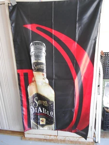 2002 SAUZA DIABLO MALT BEVERAGE ADVERTISING SIGN BANNER FLAG DISTILLERY BREWERY - Picture 1 of 7