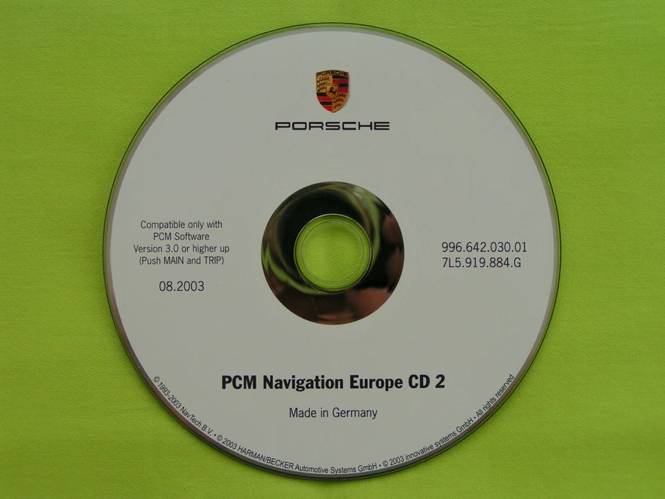 NAVIGATION CD ALPEN ITALY FRANCE 2003 PORSCHE PCM 2.0 CAYENNE CAYMAN BOXSTER 911 - Bild 1 von 1
