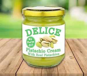 Crema spalmabile Delice PISTACCHIO. NO OLIO DI PALMA - Ideale per torte, spalmabile su pane tostato - Foto 1 di 6