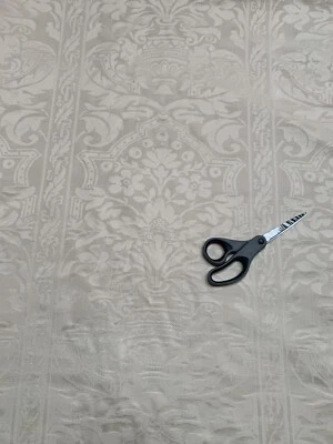 Elegante tela de tapicería Scalamandre damasco jacquard crema dorado de 5 yardas Foto 1 de 3