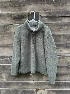 Victoria Secret PINK Green Large Pullover Fleece Sweatshirt Zip USED Dog - Picture 1 of 3