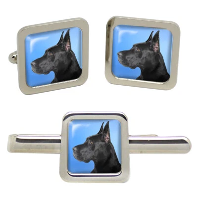 Danese Quadrato Gemelli E Fermacravatta Set Di - Immagine 1 di 4