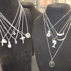 Silvertone Vintage To Now Necklace Lot Of 11. Stone & Rhinestone 
