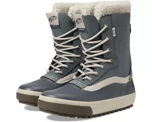 Stivali donna 10 Vans foderati in feltro standard snow MTE grigio/bianco nuovi - Foto 1 di 5