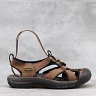 Keen Newport Men's Size 9 US Bison Brown Leather Waterproof Hiking Sport Sandals