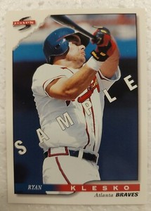 1996 Score Sample Ryan Klesko #3