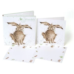 Wrendale Designs Hare Note Card Pack - The Country Set Animal Notelets