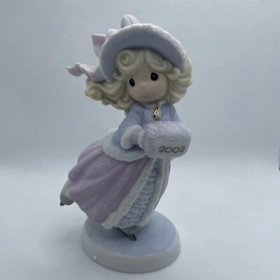 Precious Moments MAY YOUR HOLIDAYS SPARKLE WITH JOY Girl Ice Skating Figurine - Image 1 of 4