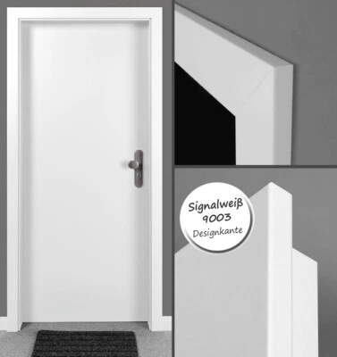 LOBO Wohnungseingangstür mit Zarge 1985 mm - CPL Weißlack 9003 - 32 dB, KK 2 RAL 9003