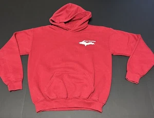 Youth Large Red Long Sleeve Hooded Sweatshirt “Big Traverse” Keweenaw Peninsula - Picture 1 of 12