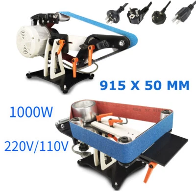 1000W Abrasive Belt Machine Sand Machine Grinding Polishing  Sharpener DIY - Image 1 of 4
