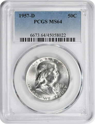 1957-D Franklin Half Dollar MS64 PCGS Cover