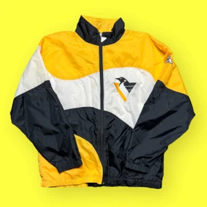 Vintage Pittsburgh Penguins Apex One Windbreaker Jacke 1990er Jahre Herren groß Vintage - Bild 1 von 5