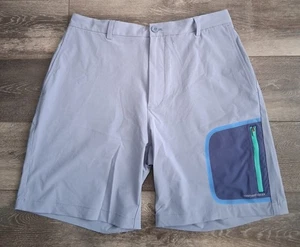 Vineyard Vines Performance Breaker Shorts 8" Light Grey Blue Size 38 - Picture 1 of 8
