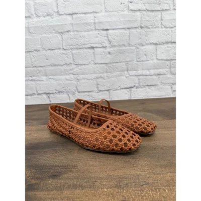 Женские тканые балетки Joie коричневые желтовато-коричневые без шнуровки стиль Mary Jane размер 8,5 - Изображение 1 из 4