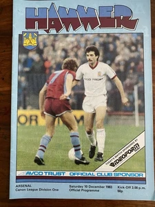 West Ham United v Arsenal Canon League Division 1 December 10th 1983 - Picture 1 of 3