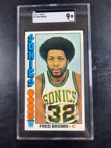 1976-77 Topps Fred Brown #15 SGC 9 wunderschöne Karte! - Bild 1 von 2