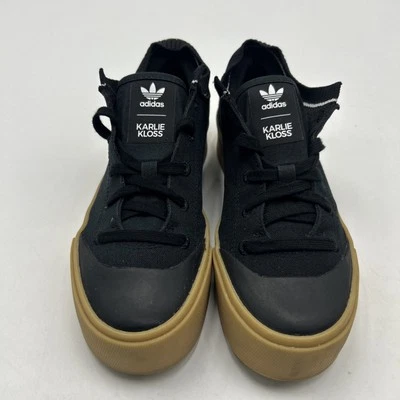 Adidas X Karlie Kloss Women's Lace-Up Striped Platform Sneakers Black Size 6 - Image 1 of 4
