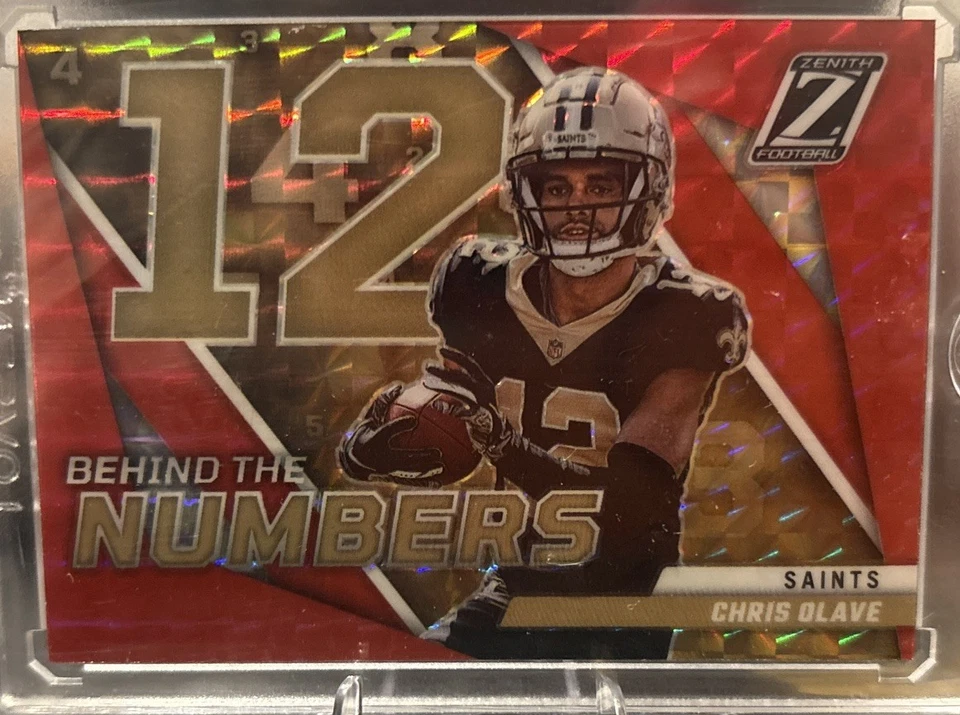 2022 Panini Zenith - Chris Olave - Behind The Numbers Red Prizm SP Card #BN-CO - Image 1 of 2