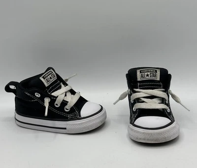 Zapatillas deportivas Converse negras para niños pequeños 4 sin cordones EU 20 Foto 1 de 4