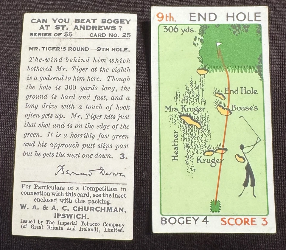 Can You Beat Bogey At St Andrews. Series Of 55. No 25. 9th End Hole - Image 1 of 1