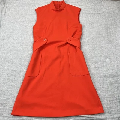 The J. Peterman Company Orange Nora Shift Dress Medium - Image 1 of 4