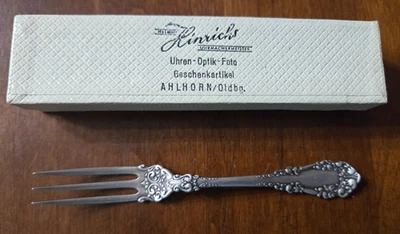 Antique 1847 Rogers Bros AI Silver-plated 3-pronged Fork w/ Box - 4.25" Long — 第 1/4 张图片
