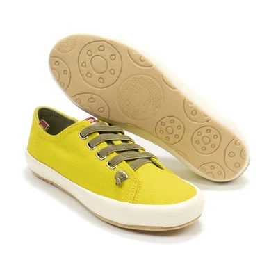 Zapatos informales sin cordones para mujer Camper Borne de lona amarilla, K200284-006 Foto 1 de 4