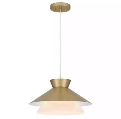 Lámpara colgante de 1 luz con sombra de vidrio de alabastro sintético Foto 1 de 2