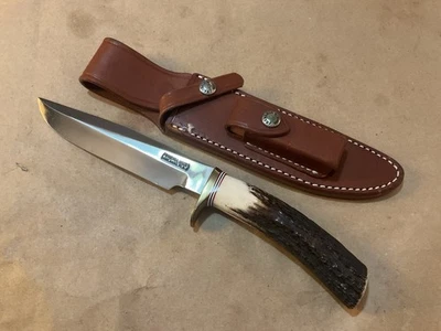 Randall Made 6 Stag Handle Knife w/ Randall Sheath And Sharpening Stone - Image 1 of 4