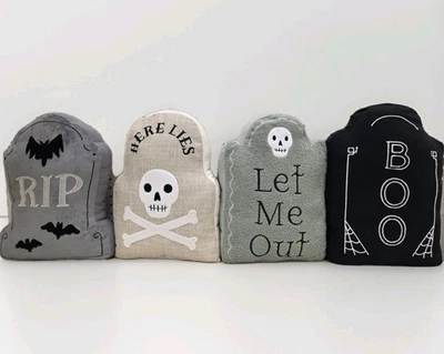 💀HALLOWEEN💀 Tema GRANDE Lápida RIP BOO Novedad Forma Almohadas NUEVO LOTE Foto 1 de 4