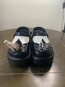 Crocs Wednesday Addams Stomp Clog Size 7 Women Halloween Spooky - Picture 1 of 9