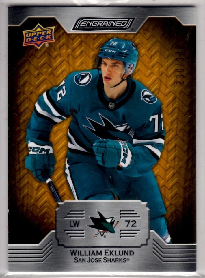 2023-24 Upper Deck Engrained William Eklund Oak Base Card # 18 - Image 1 of 2