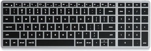 Satechi Slim X2 Bluetooth Backlit Keyboard With Numeric Keypad Space Gray SEALED - Picture 1 of 9
