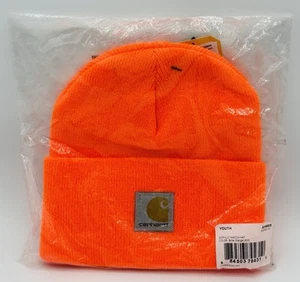 NEW ‘Carhartt’ Child/Youth Brite Orange Acrylic Watch Beanie {#AH8905} - Imagen 1 de 4
