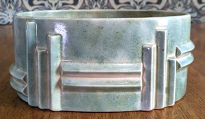 Clarice Cliff Shorter & Sons Art Deco Pyramus Planter Bowl Geometric Bauhaus - Picture 1 of 9