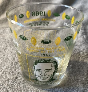 1968 North Dakota State Bison National Champs Ron Erhardt Glass Libbey O - Picture 1 of 7