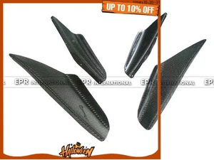 For Subaru Impreza 02-05 GDB STI Carbon Front Bumper Canards Splitter Trim Parts - Picture 1 of 5